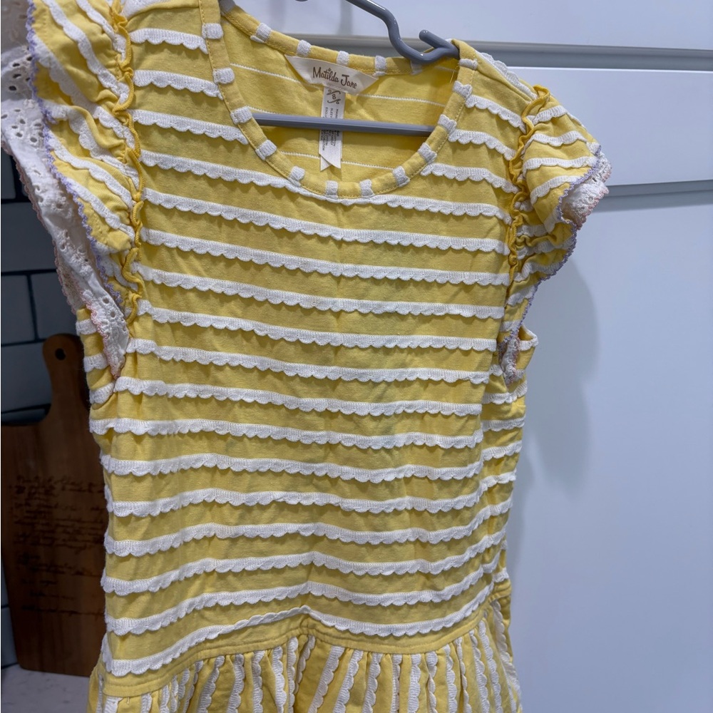 Matilda Jane Yellow and White Striped Tee